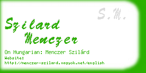 szilard menczer business card