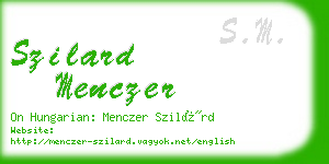 szilard menczer business card